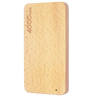 Natural Wooden Power Bank 4000mAh