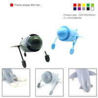 Plane shape Mini battery handy fan