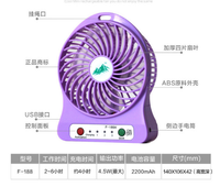 Portable rechargeable handy fan