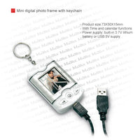 Mini digital photo frame with keychain