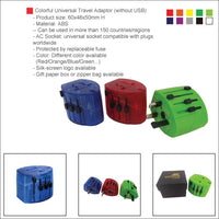 Colorful Universal Travel Adaptor (without USB)