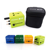 Colorful USB Universal Travel Adaptor (with 2 USB port)