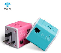 Multi function USB Universal Travel Adaptor (2.1A with 2 USB port) +wifi router