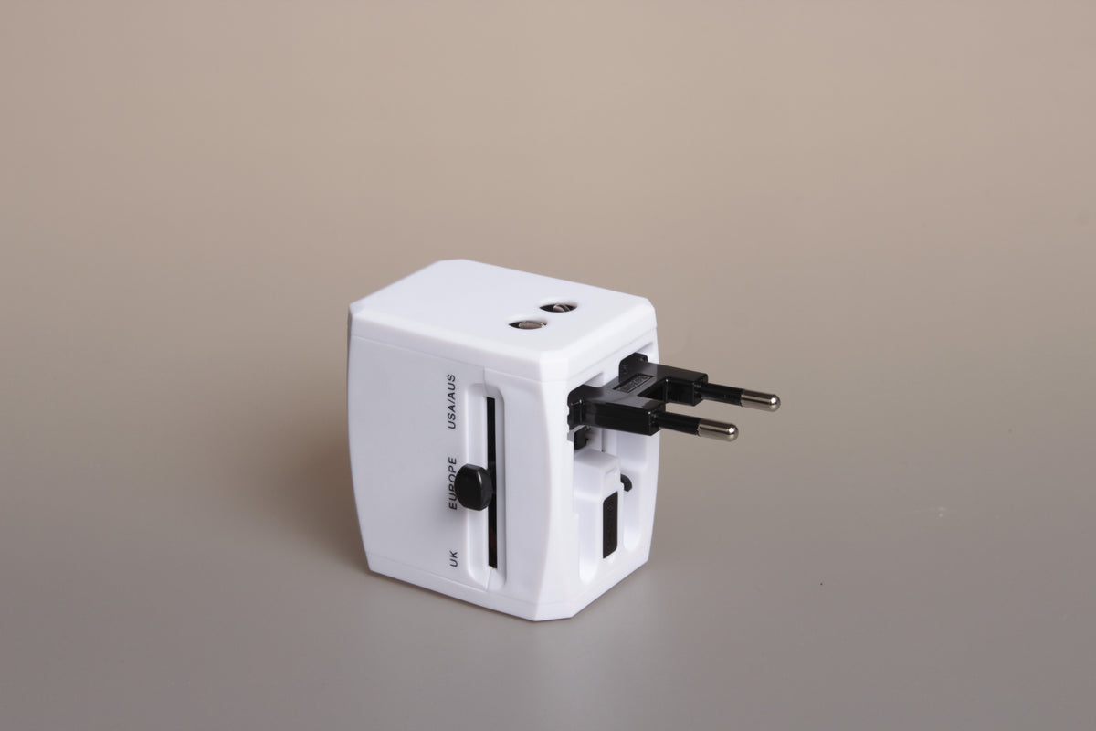 Colorful USB Universal Travel Adaptor (2.5A with 2 USB port)