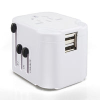 Worldwide Travel Adapter with EU/US/AU/UK Plug Dual USB Charger