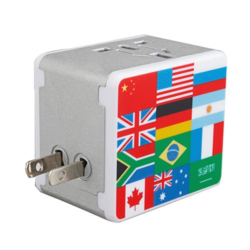 International Travel Power Adapter with Dual USB Charger