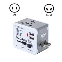 International Travel Power Adapter with Dual USB Charger