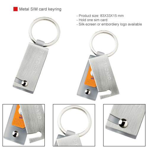 Metal SIM card keyring
