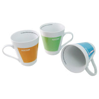 Promotion slant shape ceramic mug