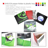 DVD/CD paper folder & plastic tray