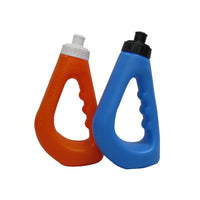 Sports water bottle carabineer shape