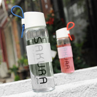 JUST LIFE portable glass water bottle 490ML