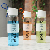 JUST LIFE portable glass water bottle 490ML