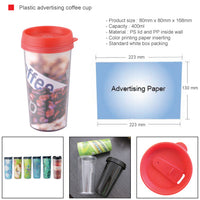 Plastic advertising coffee cup