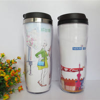 Plastic advertising coffee cup 350ml