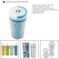 Plastic thermal flask (400 MLs) with tea filter