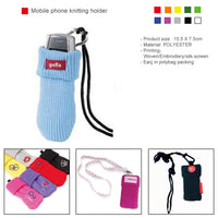 Mobile phone knitting holder