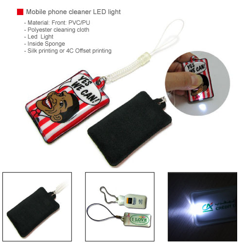 Mobile phone cleaner LED light
