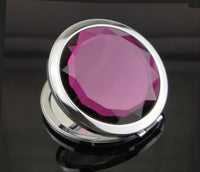 Round shape crystal pocket mirror