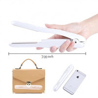Mini Hair Straightener Rechargeable with Power Bank
