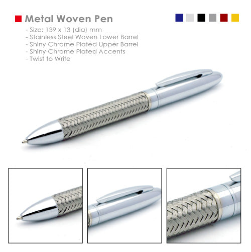 Metal woven pen