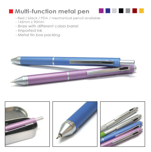 Multi-function metal pen