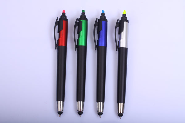 Promotional plastic TOUCH pen with highlighter