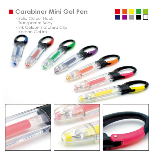 Carabiner mini gel pen