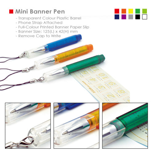 Mini banner pen