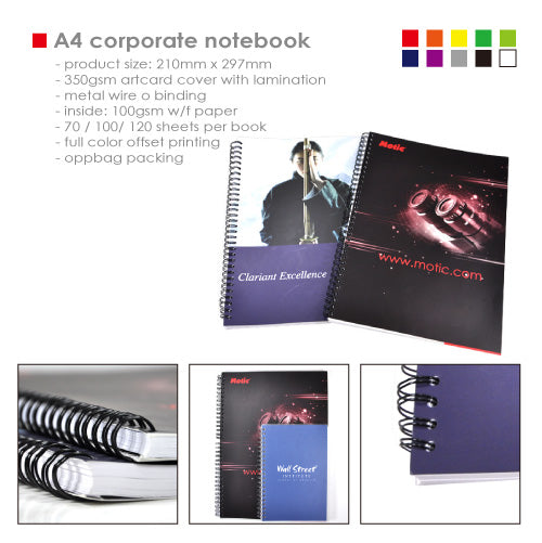 A4 corporate notebook