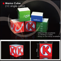 Advertising memo cube