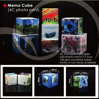 Full color print memo cube