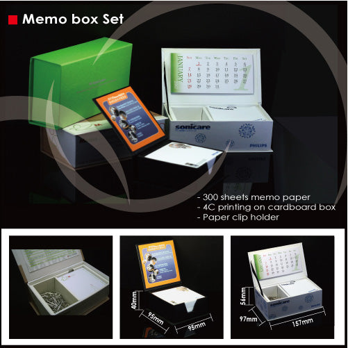 Desktop memo box set