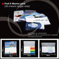 Post it memo pad (open cover style)