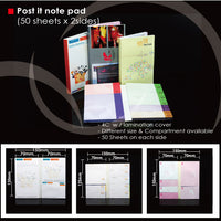 Post it sticky memo pad (open style)