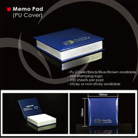 Leather cover memo pad