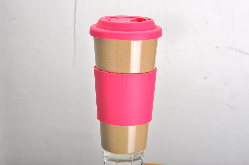 Rice Husk Fiber Mug with Silicon sleeve 550ml