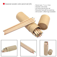 Classical wooden color pencil set (24)