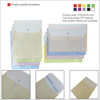 Plastic eyelet envelope