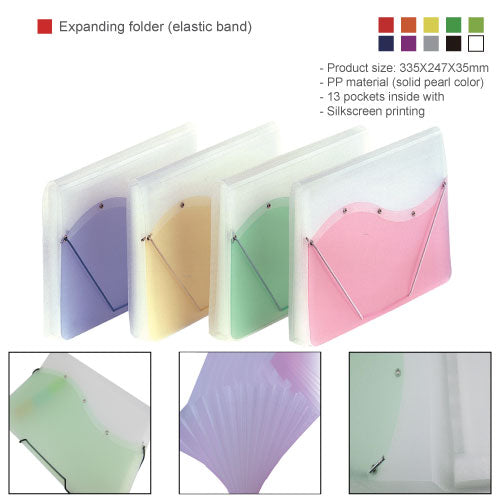 Expanding folder (elastic band)