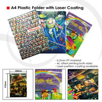 A4 Plastic Folder with laser Coating