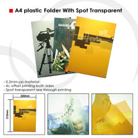 A4 Plastic Folder With Spot Transparent