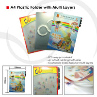 A4 Plastic Folder with Multi layers