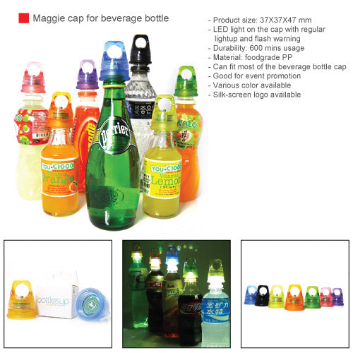Magic cap for beverage bottle