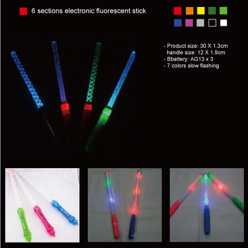 6 sections electronic fluorescent stick