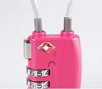 Portable Wire Rope 3 digit Lock Combination Lock