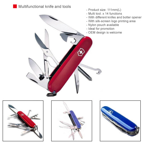 Multifunctional knife and tools