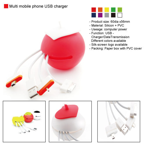 Multi mobile phone USB charger
