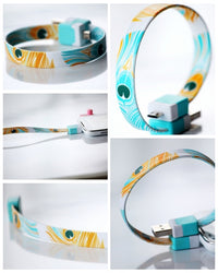 silicone bracelet usb cable (Solid color)