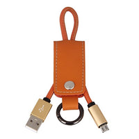 Leather Keychain USB Cable